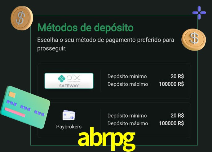 O cassino abrpg oferece uma grande variedade de métodos de pagamento